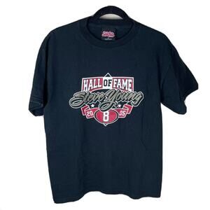Stitches Hall of Fame 2005 Steve Young Tee Black NFL Football Shirt Medium